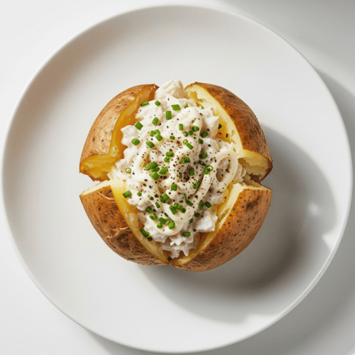 Baked Potatoes With Chicken Mayo 