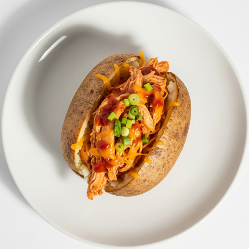 Baked Potatoes With Bbq Chicken 
