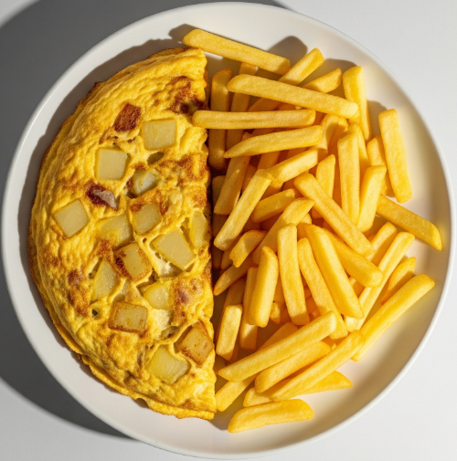 Spanish Omelette & Chips 