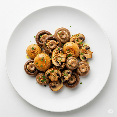 Pan Fried Garlic Mushroom 